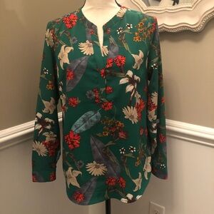 Floral Green Women's Top